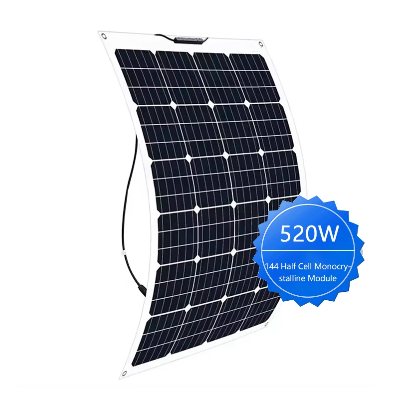 Sunman High Efficiency Flexible Solar Panels 520W Lightweight Bendable Solar PV Panels Ultra-Thin Panel