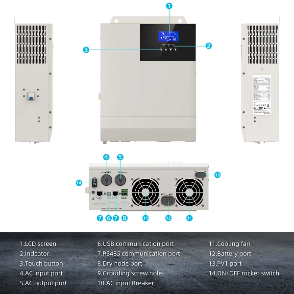 48V 5000W off Grid Solar Inverter Home System Price List with Battery