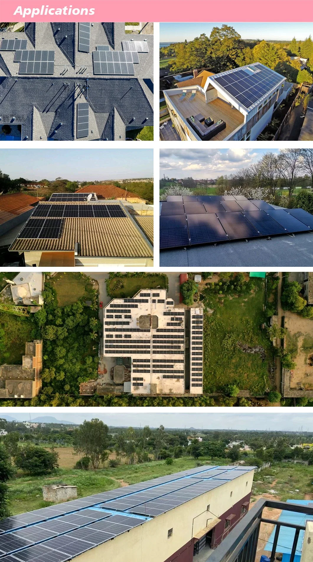 5kw 4kw3kw 2kw 1kw on Grid Solar Energy System 5kw Grid Tied Complete Kits with Solar Inverters