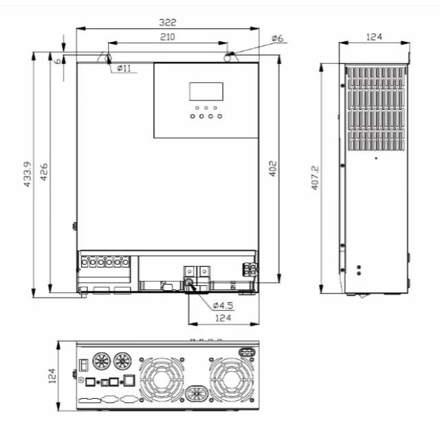 Long-Lasting Pure Sine Wave Inverter 5.5kw 5.6kw 6kw 8kw 10kw Hybrid Inverter Solar Energy Storage System