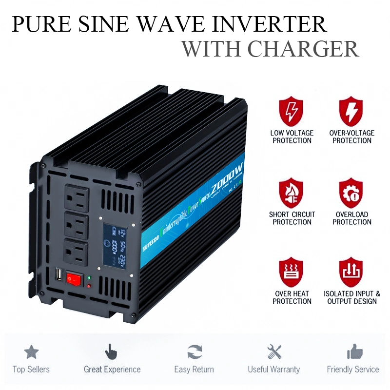 Suyeego UPS Battery Uninterrupted Power Competitive Price 12V to 220V Home Inverter Backup Power Car Pure Sine Wave Inverters