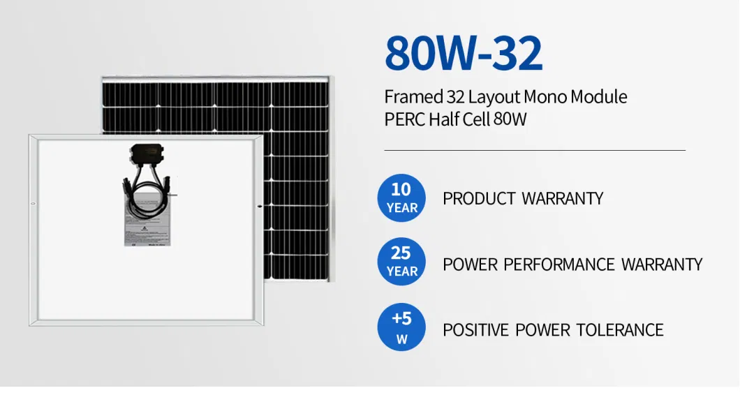 New Model Cell Easy Install 40/60/80W Mono Solar Panel with CE/ISO Certification