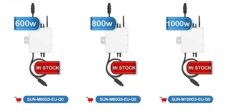 600W to 1000W Power Inverters MPPT High Efficiency on Grid Micro Inverter