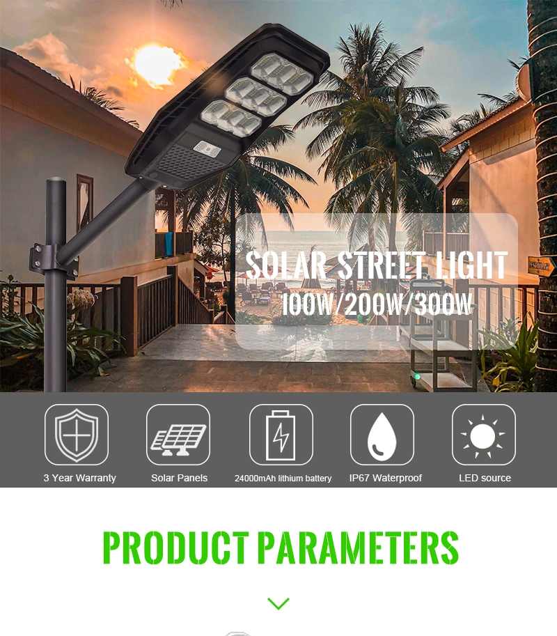 Smart Eclairages Exterieure Solar System Power Energy Cell Lamp Light Outdoor LED Lighting Panels Magid Street Light 300W Lamps