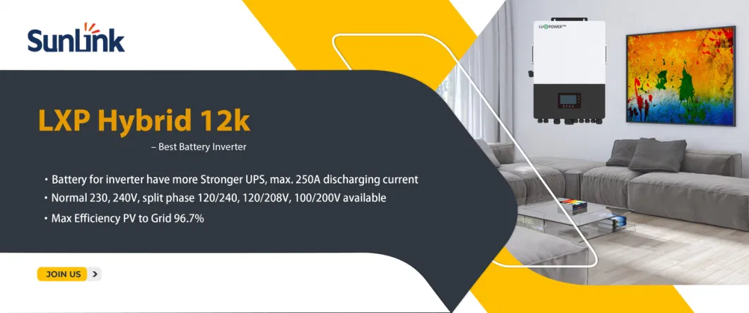 Luxpower Home Solar Power System PV Hybrid Series Grid Tied 3 MPPT 12kw Power Inverter DC AC Inverter