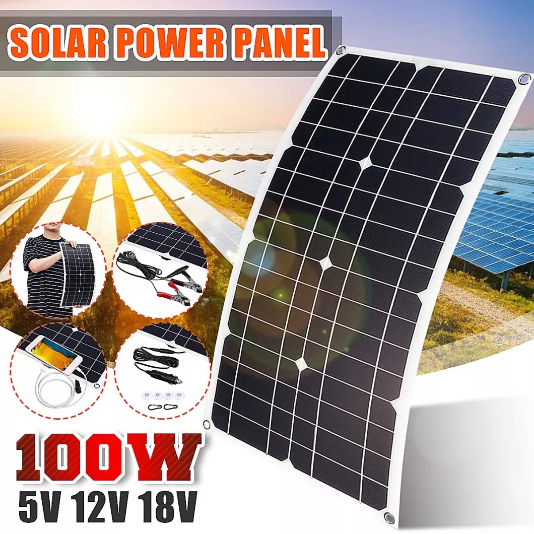 High Conversion Long Service Life 100W Foldable Solar Panel for Portable Power Station and Solar Energy System