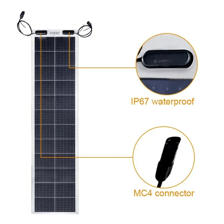 12V 30W 40W 50W Mini Portable Strip Shap Flexible Solar Panel