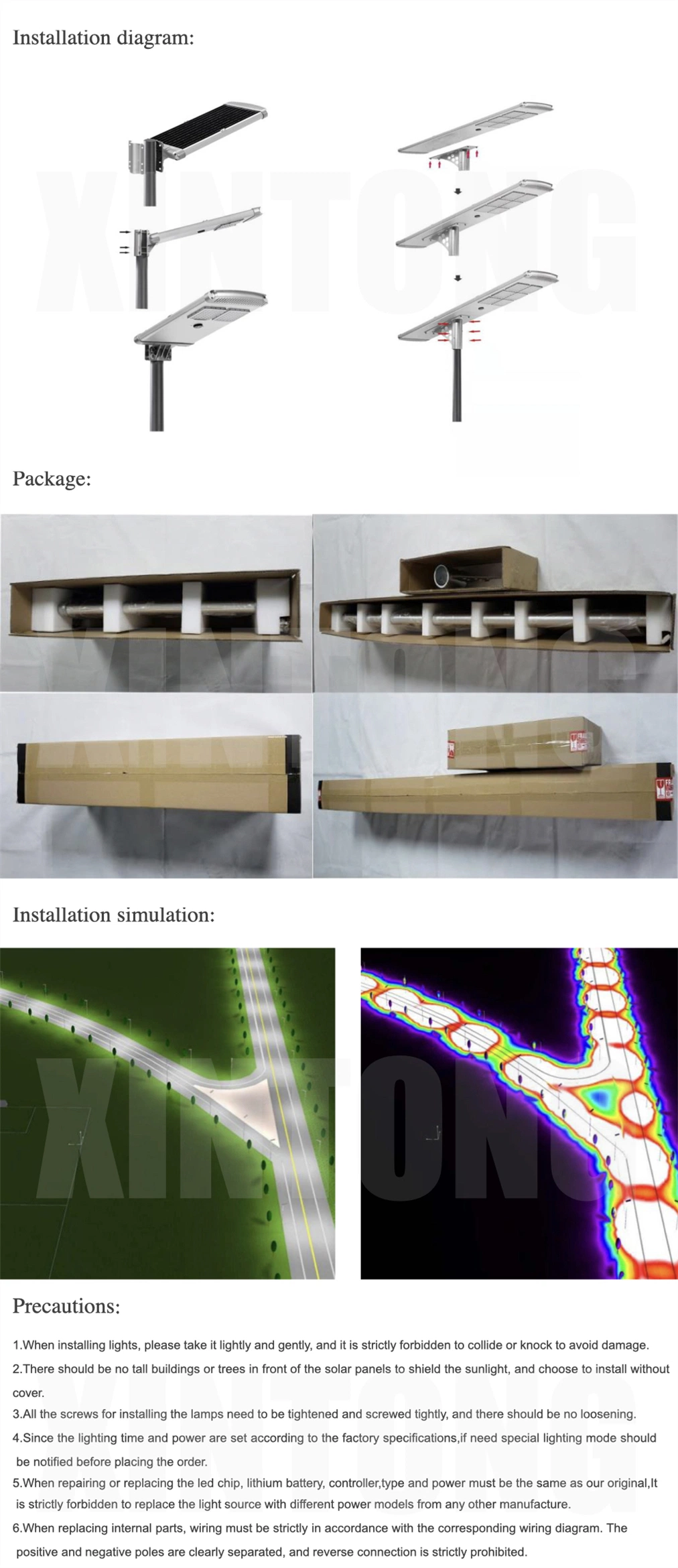 Poly Panel Solar Street Lamp with Lithium Battery Specification COB LED Street Light Lens