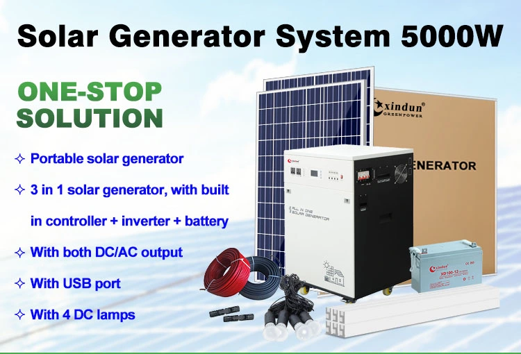 Cheap Complete Photovoltaic Portable off Grid 3000W 5kw 5000W 1000W 600W Power Energy System Solar Panel Kit Price for Home House RV with Battery and Inverter