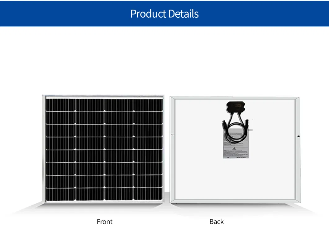 New Model Cell Easy Install 40/60/80W Mono Solar Panel with CE/ISO Certification