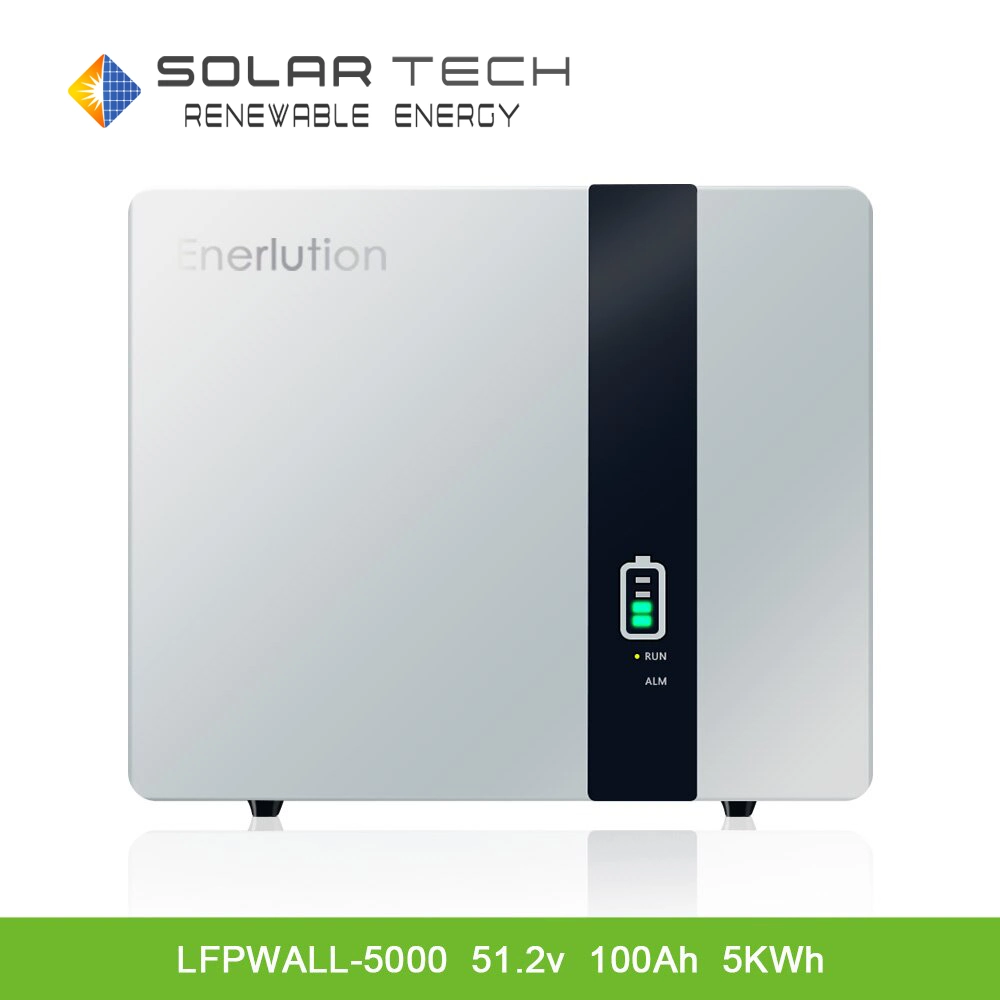 Deep Cycle BMS Low Voltage 51.2V 200ah 5kwh Wall Lithium Powerwall Solar for Hrybrid System IP65 Water Proof Home Solar System Battery Matched Deye Inverter