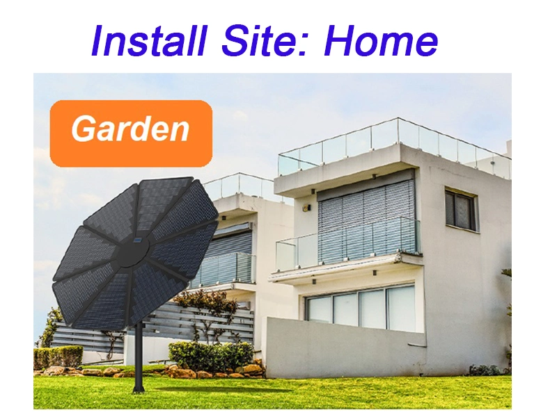 1kw 2kw 3kw Bifacial Panel System Sunflower Panels Design Solar Kit Solar Flower Power System for Home Villa Courtyard Solar Energy System