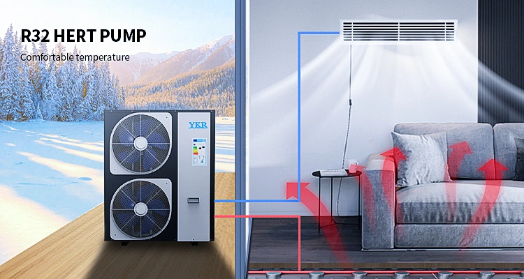 Domestic R32 Monobloc Evi Type Inverter Heat Pump System for House Floor Heating and Space Heating