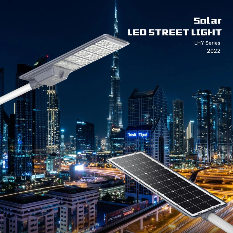 High Quality 300W 400W 500W Streetlight IP66 All in One Solar Integrated Street LED Lamp with Solar Panel