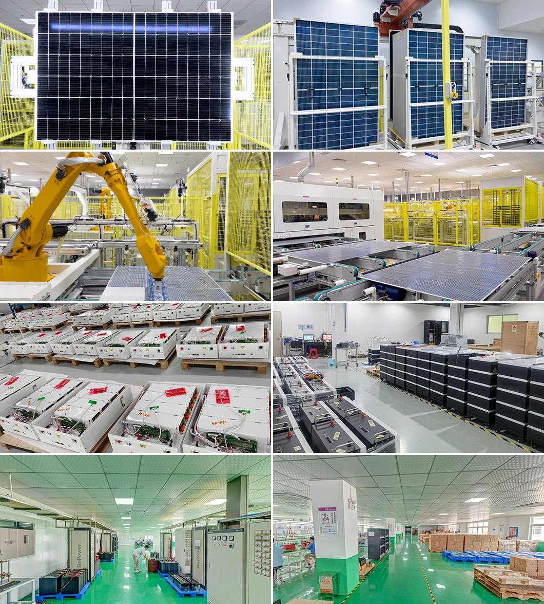 Complete Solar Panel System Module Hybrid Inverter Kit 5kw 8kw 10kw with Aluminum Rail Mounting