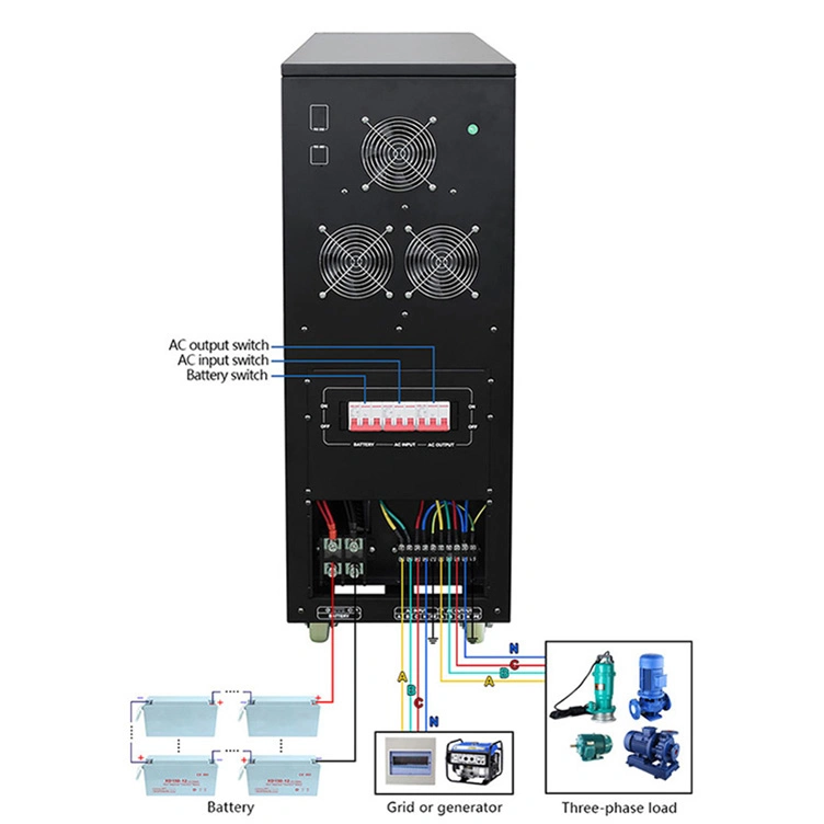 Industrial 3 Phase 96V 12kw 50kw 10kw 30 Kw 20kVA Hybrid Inverter Price