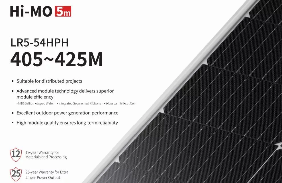 EU Warehouse Longi 405W 425W 430W 450W PV Module Mono Solar Panel for Home Solar System