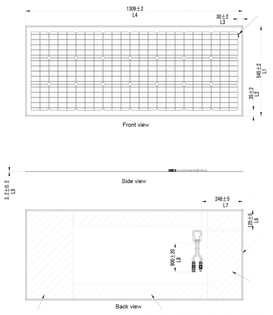 40W-200W New Technique ETFE Flexible Solar Panels