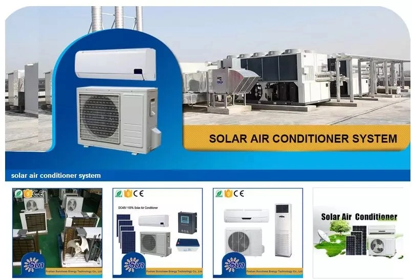 100% Solar Air Conditioner 12000BTU DC48V Inverter Type Easy Installation