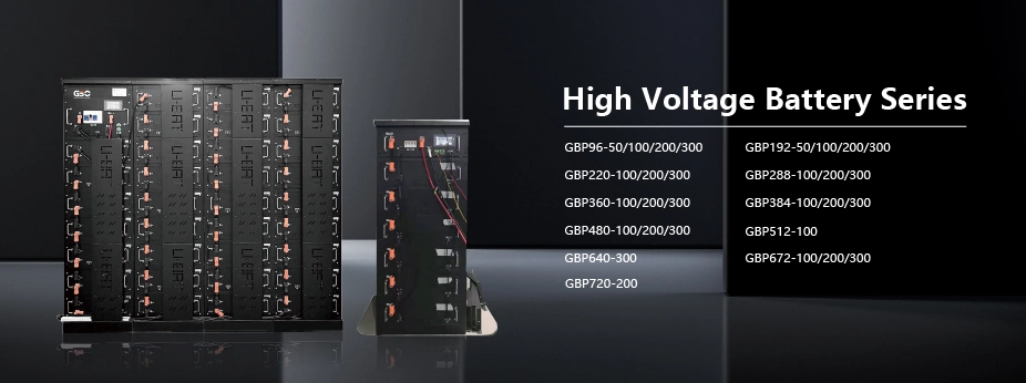 New Solar Rechargeable 48V 96V 384V 512V LiFePO4 Lithium Ion Battery 200ah Solar Panel Deep Cycles Lithium High Voltage Battery BMS