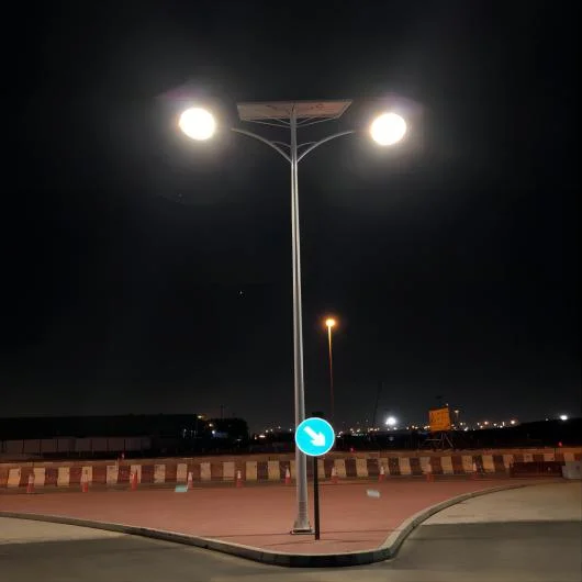 Double LED Solar Street Lamp with Higher Efficiency Solar Panel