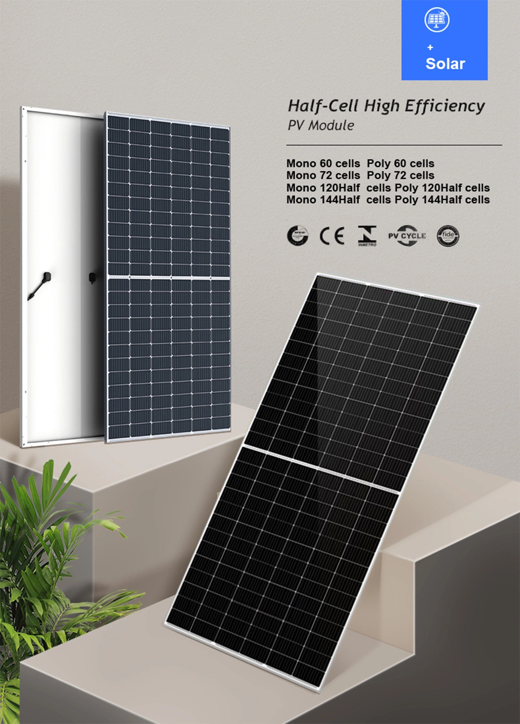 Alltop Cheap Price 5bb 6bb 9bb Hybrid on Grid 435 440 445 450 455 Watt Inverter Home Use Solar Cell Panel