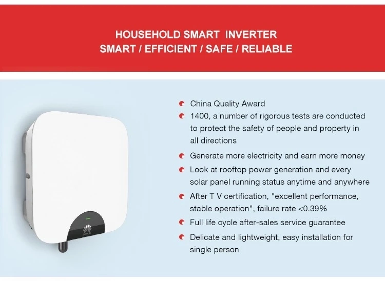 Huawei on Grid Tied Inverter 5kw 10kw 20kw 60kw 100kw 120kw Sun-Ktl 220V 380V with 5 Years Warranty for Solar Power System