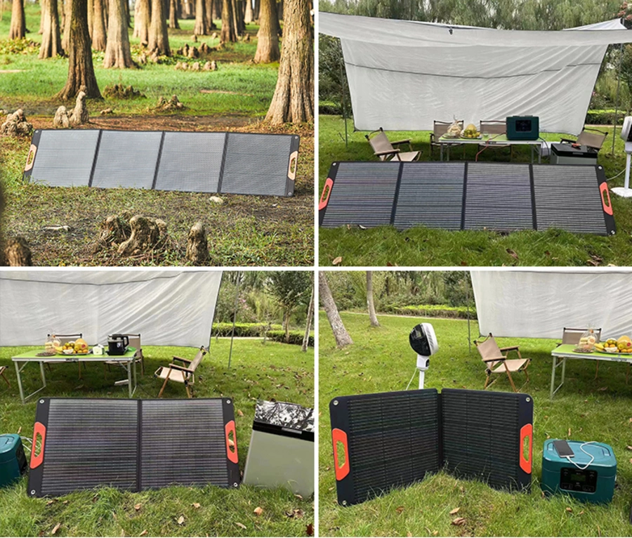 Sunway Custom Outdoor 60W 80W 100W 200W 300W 400W 18V Portable Folding Solar Panel 12V Mono Foldable Solar Panel for Camping