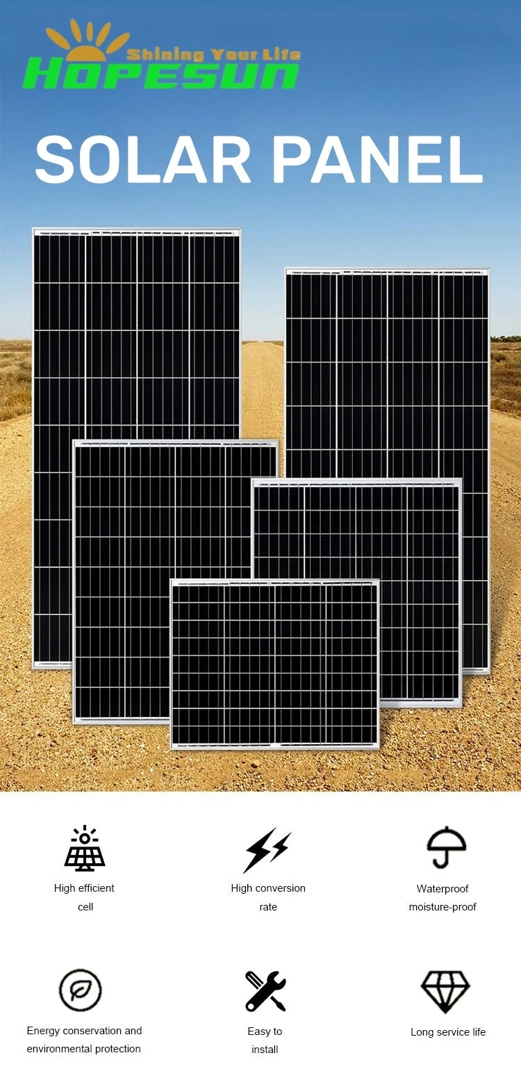 10W High Quality Factory Price PV Mono Solar Panel