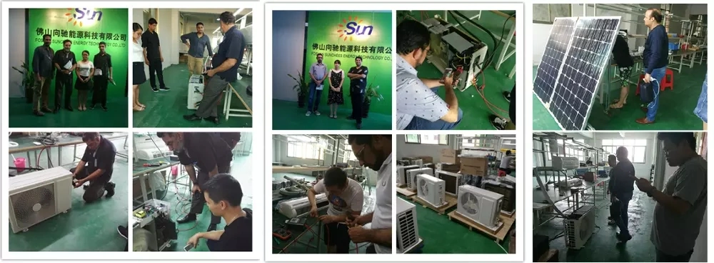 100% Solar Air Conditioner 12000BTU DC48V Inverter Type Easy Installation