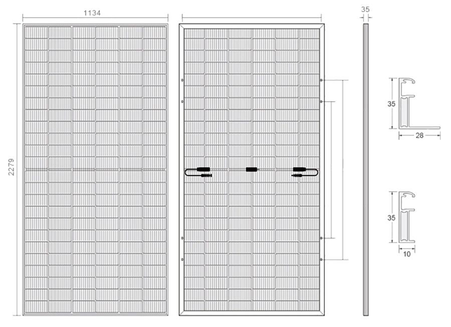 Sw550m-144 550W Solar Panel Flexibel Cells Solar Panel Inmetro Solar Power Home Use Roof Installation