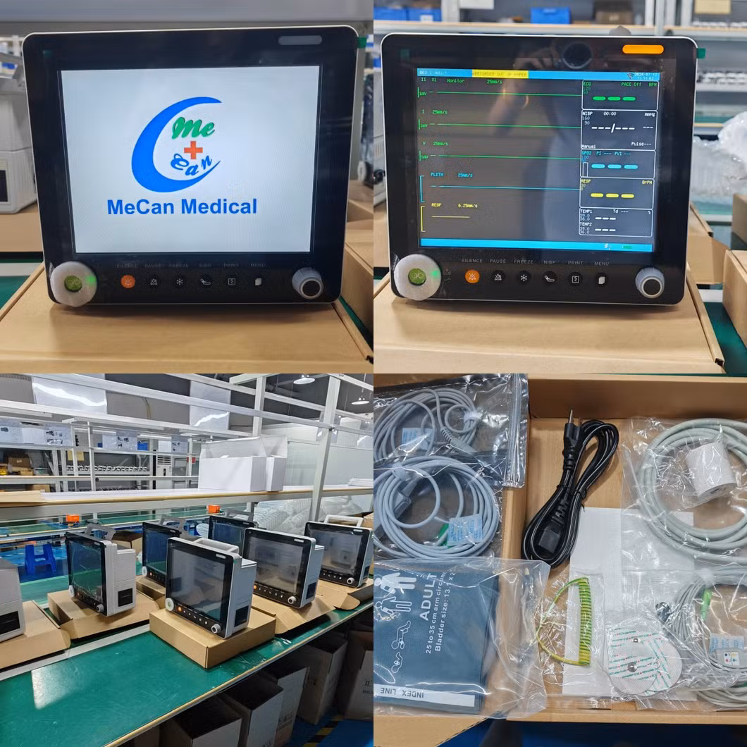 Medical Operation Room 12.1inch Patient Monitor Multi-Parameter Multipara Patient Monitor with Etco2
