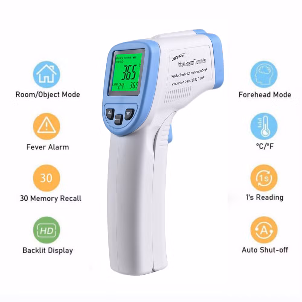 Wholesale Medical Digital Infrared Thermometer Factory Forehead Fever Baby Electric Gun Portable Handheld No Touch Electronic Clinical Thermometer for Baby CE