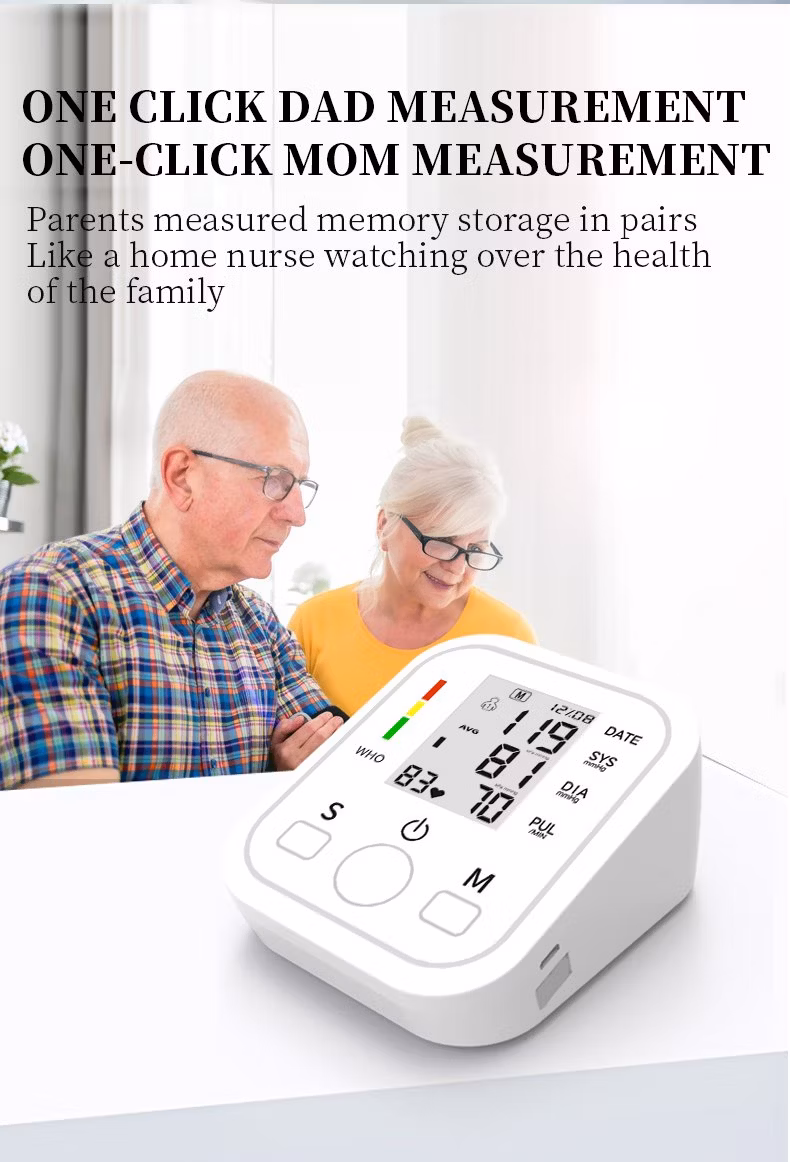 CE Arm Sphygmomanometer Electronic Blood Pressure Monitor Blood Pressure Meter with Large Size Cuff