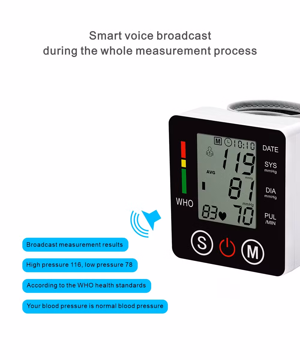 W03 Digital Wrist Blood Pressure Monitor Sphygmomanometer