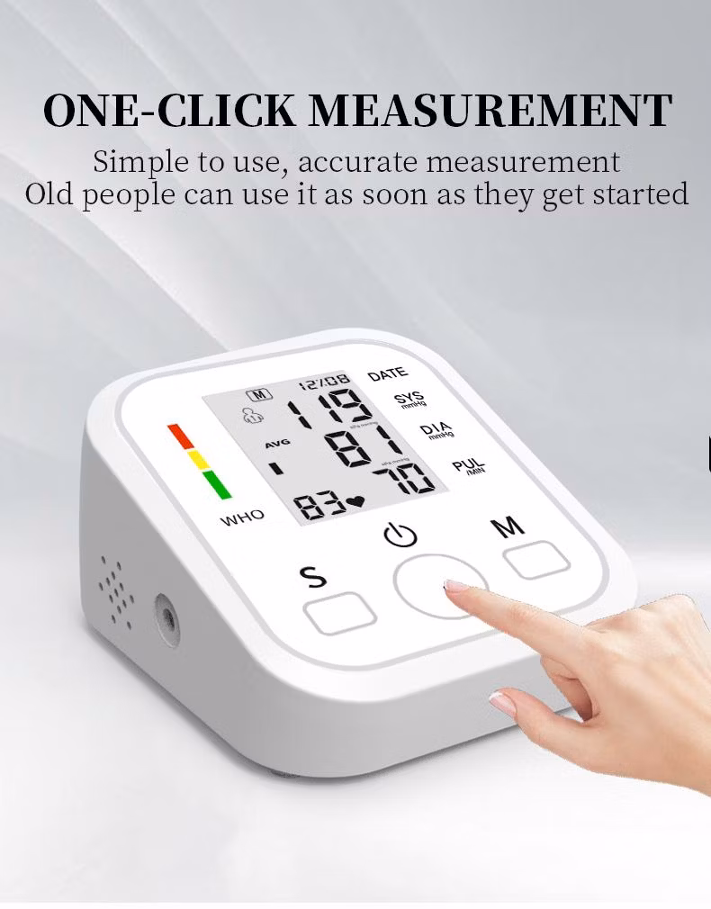 CE Arm Sphygmomanometer Electronic Blood Pressure Monitor Blood Pressure Meter with Large Size Cuff