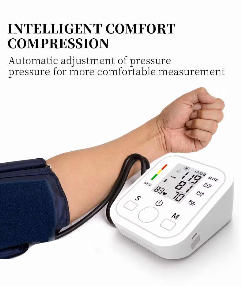 CE Arm Sphygmomanometer Electronic Blood Pressure Monitor Blood Pressure Meter with Large Size Cuff