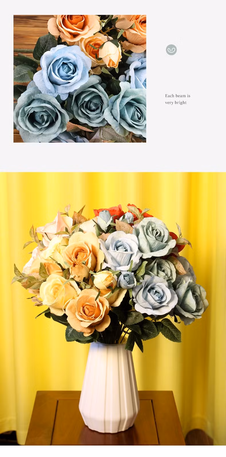 Factory Colorful Artificial Rose Flowers Forever Rose Flower for Home Wedding Decoration