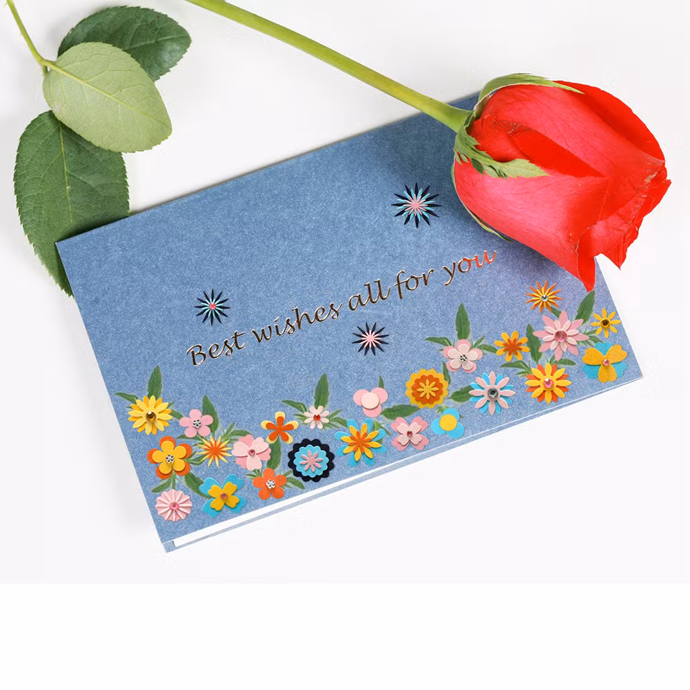 300PCS Bright Happy Colors Mini Paper Flower Assorted Box for Card Making (FBO01H)