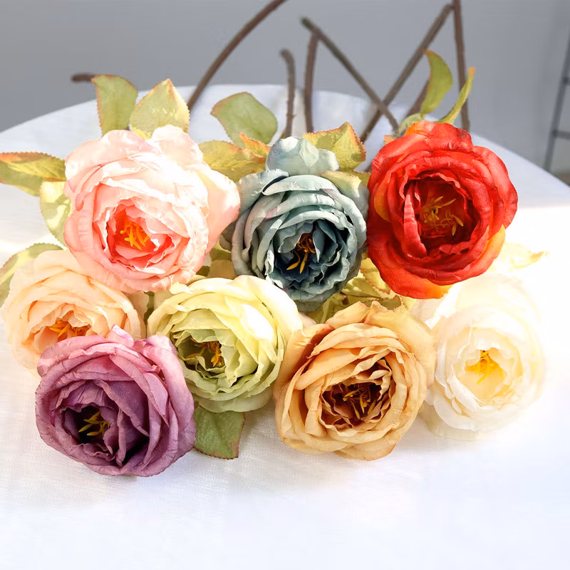 Simulation Rose with Burnt Edge Rose