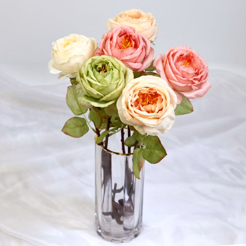 Simulation Rose with Burnt Edge Rose