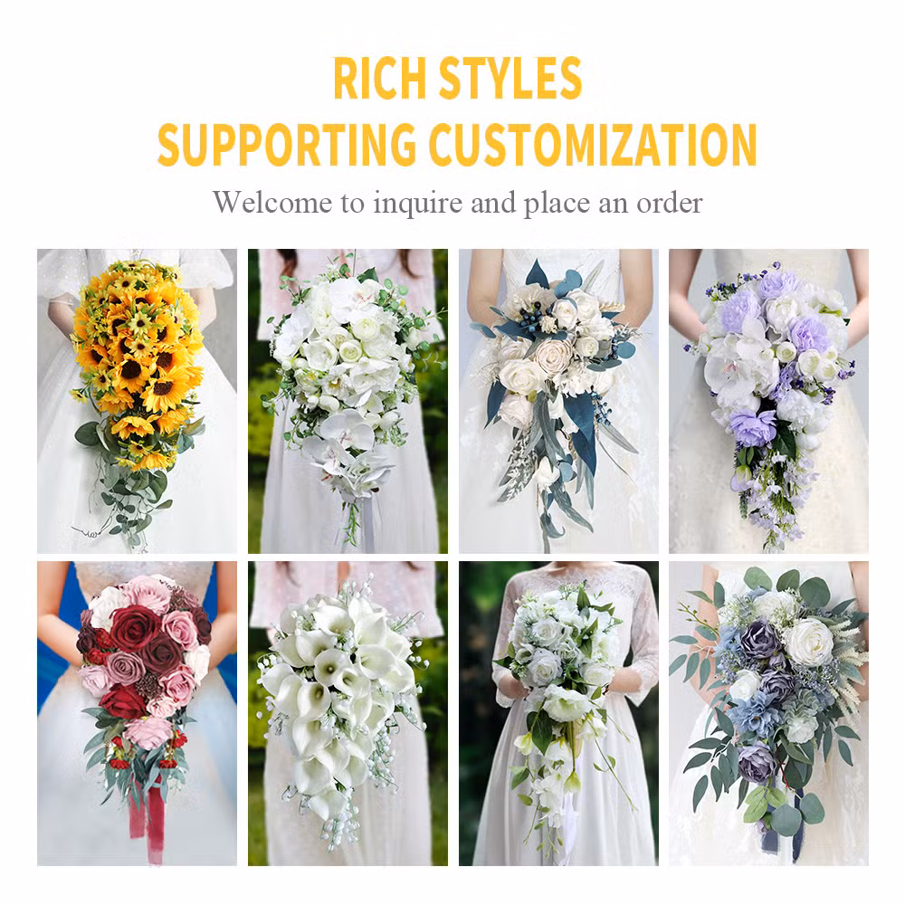 Elegant Cascading Floral Arrangement for Wedding Home Decor
