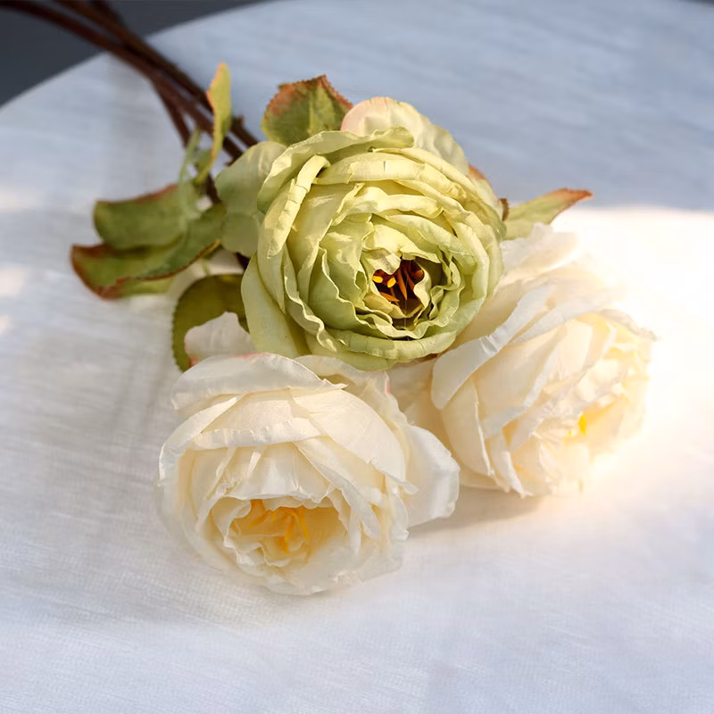 Simulation Rose with Burnt Edge Rose