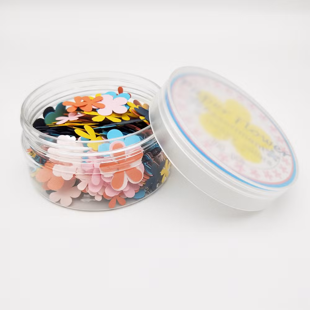 300PCS Bright Happy Colors Mini Paper Flower Assorted Box for Card Making (FBO01H)