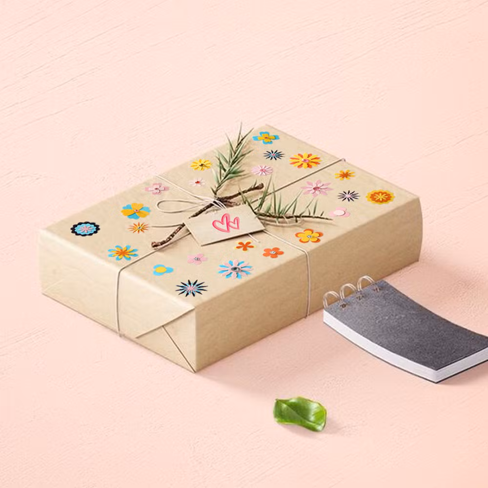 300PCS Bright Happy Colors Mini Paper Flower Assorted Box for Card Making (FBO01H)