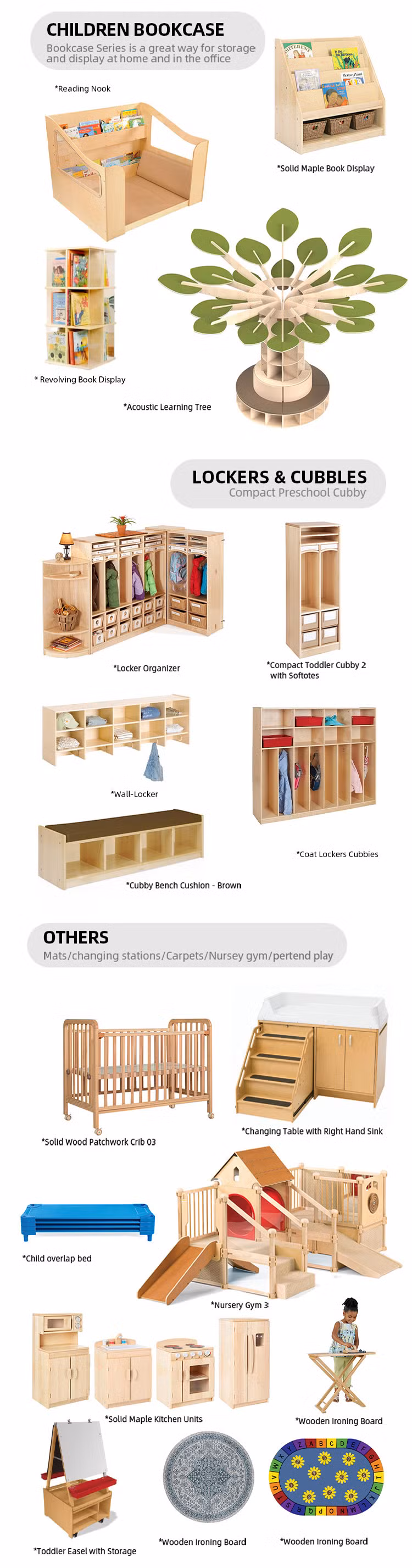 Furniture for Kindergarten Classroom Environment Kids Montessori Preschool Furniture for Daycare Center Montessori Furniture