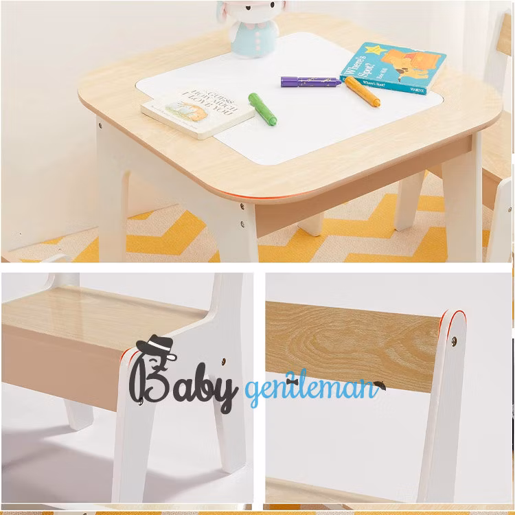 Customize Preschool Learning White Wooden Table and Chair for Kids Z08453G
