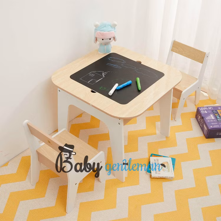 Customize Preschool Learning White Wooden Table and Chair for Kids Z08453G