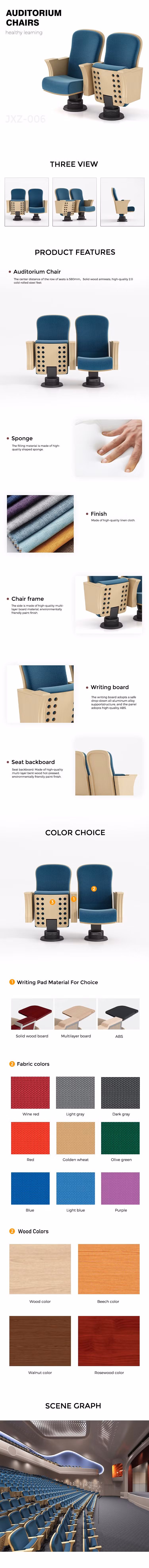 Wholesale Durable Padded Church Chairs Church Auditorium Chairs Theater Seats for Sale