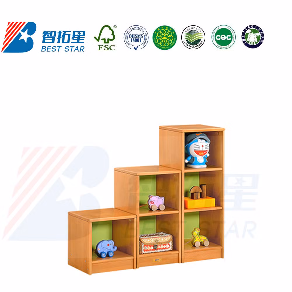 Children Classroom Furniture, Preschool and Kindergarten Day Care Wood Bookshelf, Kids Nursery Toy Storage Cabinet, Playroom Furniture Display Cabinet